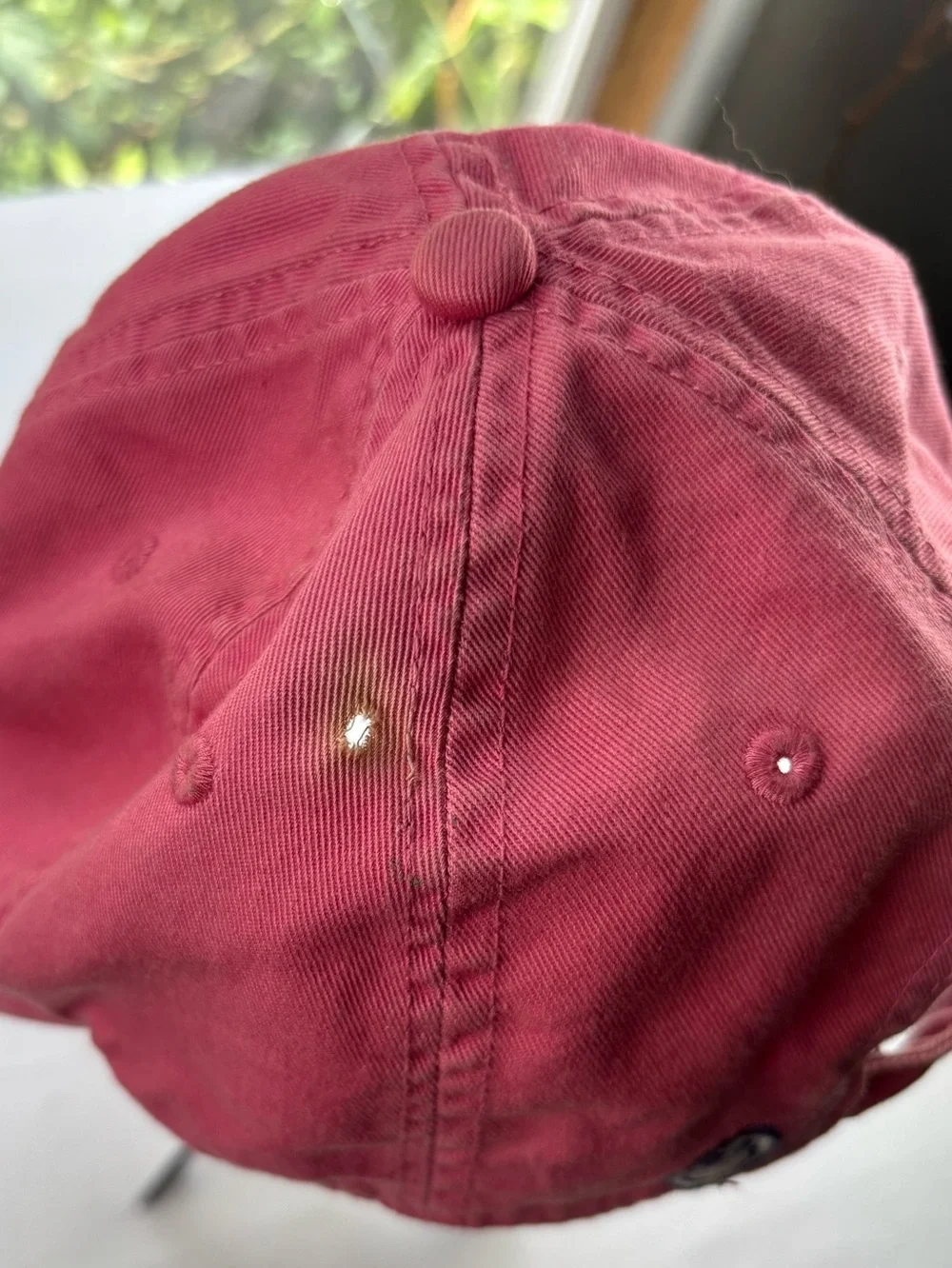 Life Is Good Washed Rose / Pink Baseball Hat White Peace Sign Cap 100% Cotton